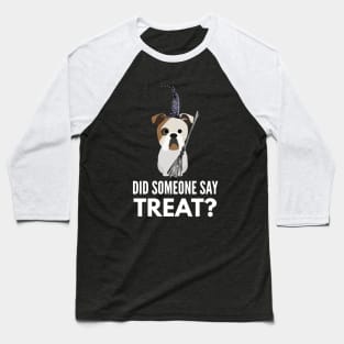 Bulldog Halloween Trick or Treat Baseball T-Shirt